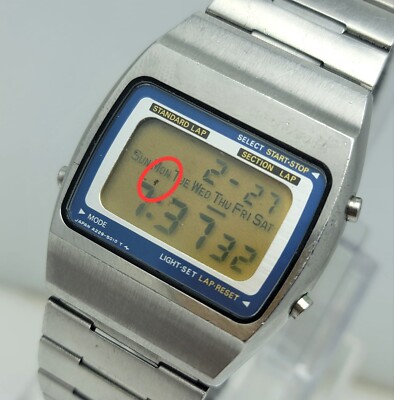 Seiko Chronograph A229-5000 Quartz Digital Vintage Men's Watch | eBay