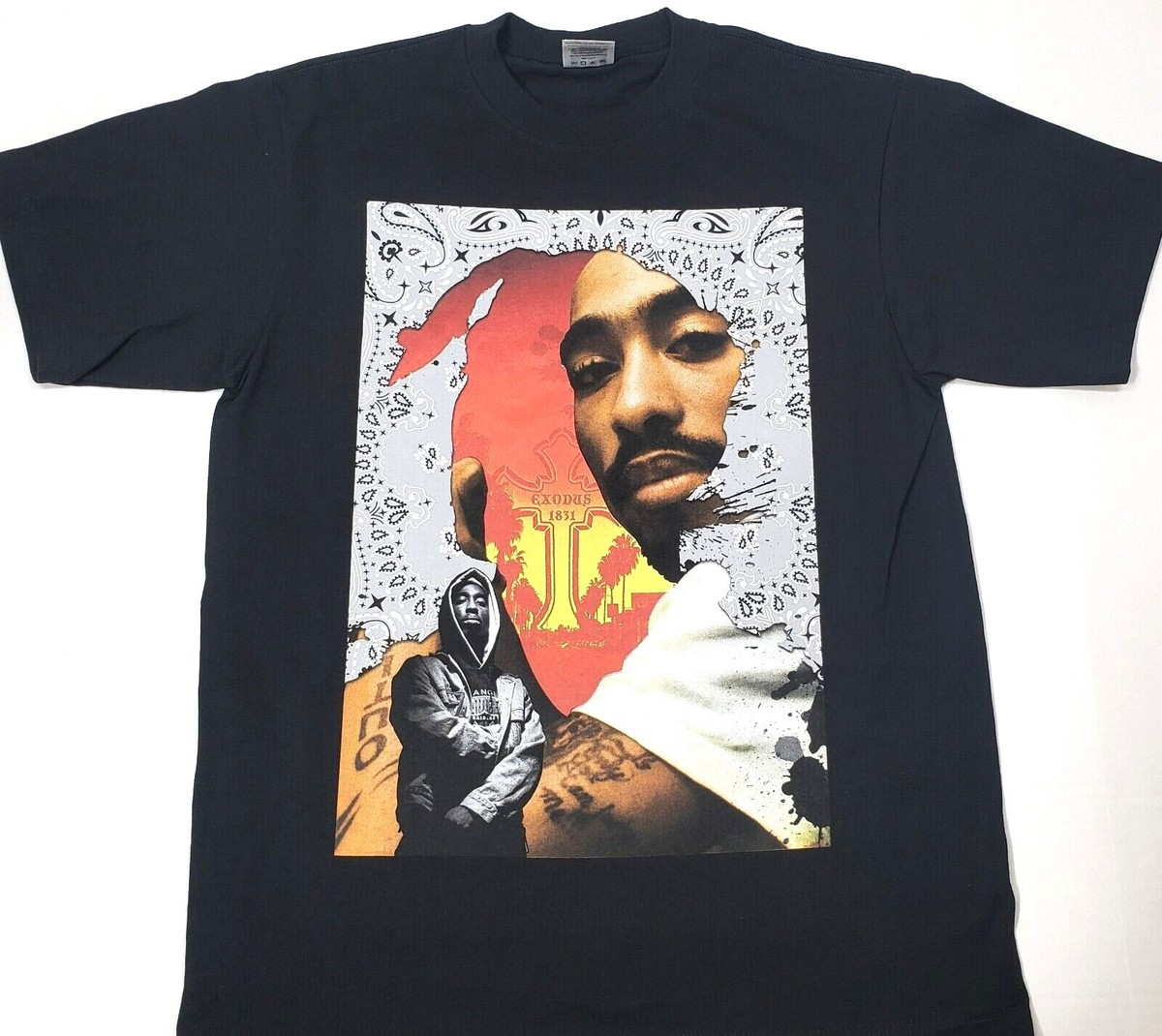 Tupac Shakur T-shirt 2Pac West Coast Hip Hop Rap Urban Streetwear
