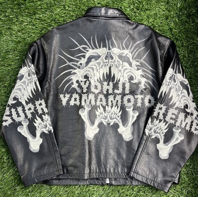 Supreme x Y's Leather Jacket Black Yohji Yamamoto FW25 Large IN