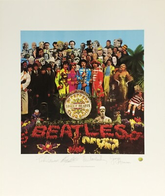 The Beatles Sgt Pepper Facsimile Signed Open Edition Lithograph