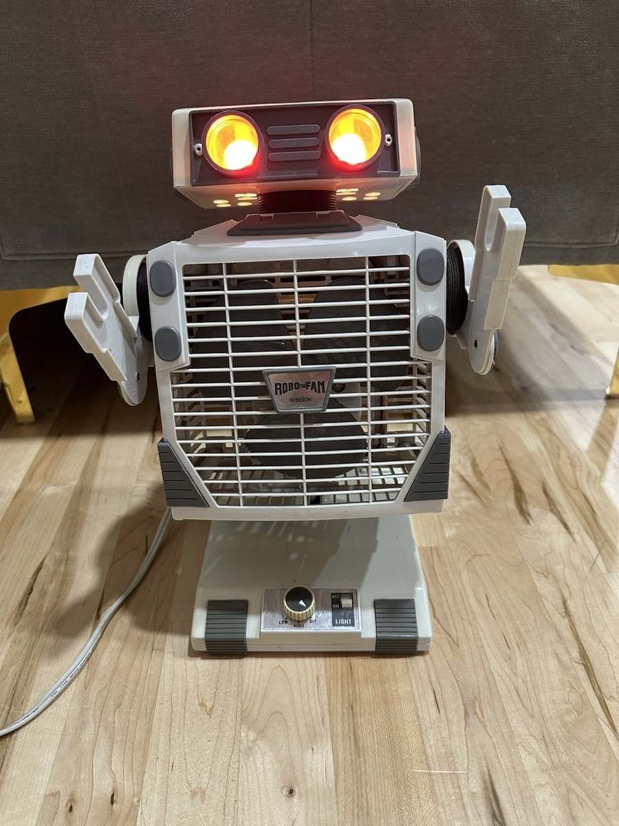 Vintage 86' Short Circuit Movie Sammy Robot The Fan Light Up Eyes