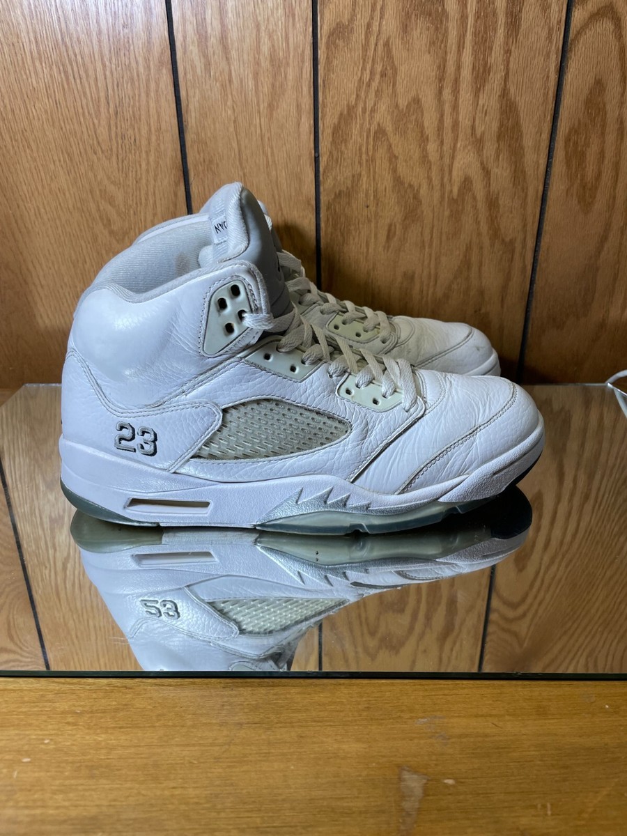Nike Air Jordan 5 Retro - White Metallic Silver Black 136027-130
