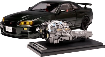Motorhelix 1/18 Nissan Skyline GT-R R34 NISMO CRS Ver. Dark Green