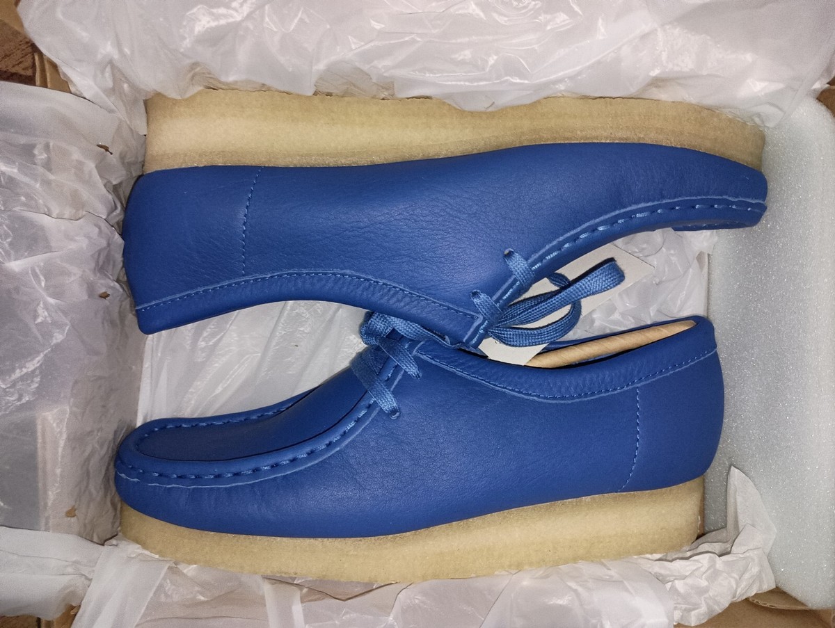 Clarks Originals Wallabee Bright Blue Leather Men's Size 7.5 | eBay