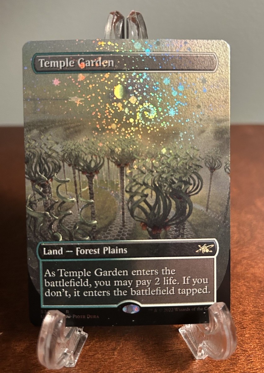 MTG Temple Garden (Borderless) (Galaxy Foil) - Unfinity (UNF) LP