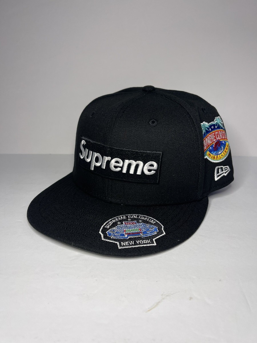 Supreme Championships Box Logo New Era Fitted Hat Black Size 7 1/4