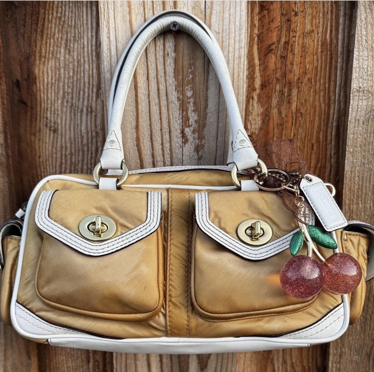 Coach Madison Satchel Vintage Legacy Y2K Gold Satin SoHo | eBay