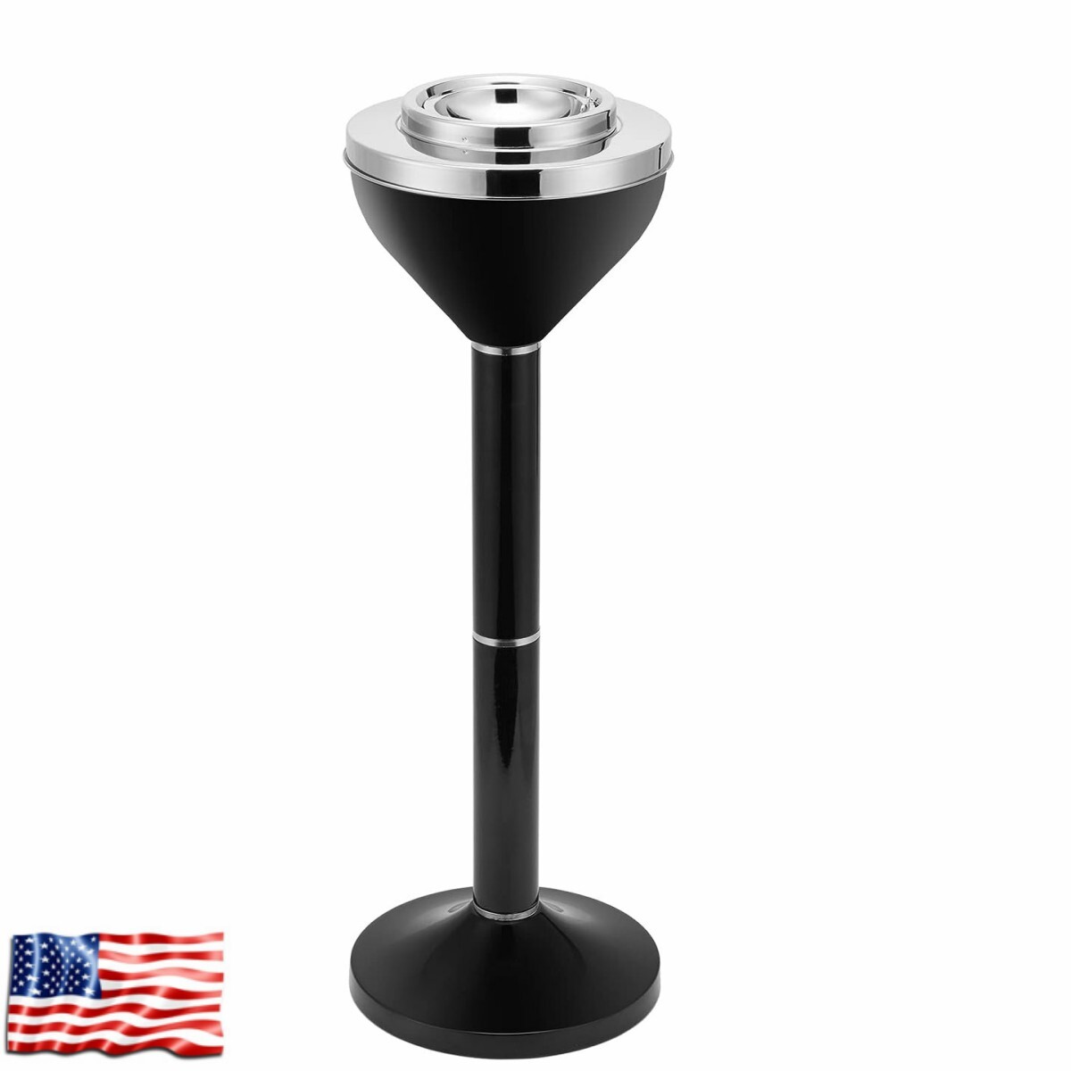 Floor Standing Ash Tray Smoking Receptacle Outdoor Ashtray W/ Lid