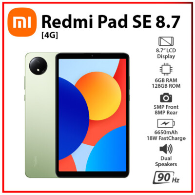 LTE) Xiaomi Redmi Pad SE 8.7 4G GREEN 6GB+128GB Octa Core Android