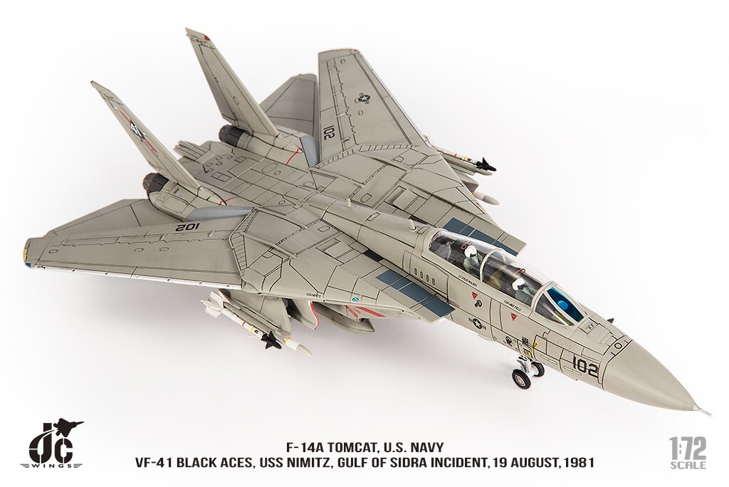 F-14A Tomcat, US Navy, VF-41 Black Aces, Gulf of Sidra, 1/72, JCW