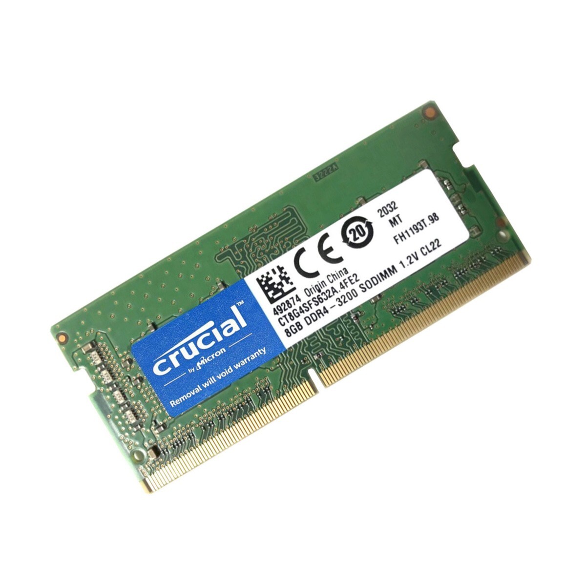 Crucial 32GB 4X 8GB DDR4 3200MHz PC4-25600 Laptop SODIMM Memory