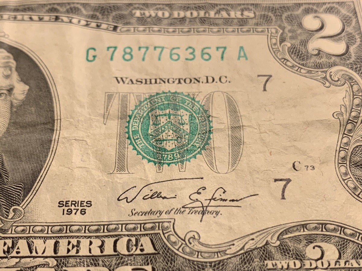 Very Rare Quad 7's $2 BILL 1976 & Lucky 7's All Around 90.9