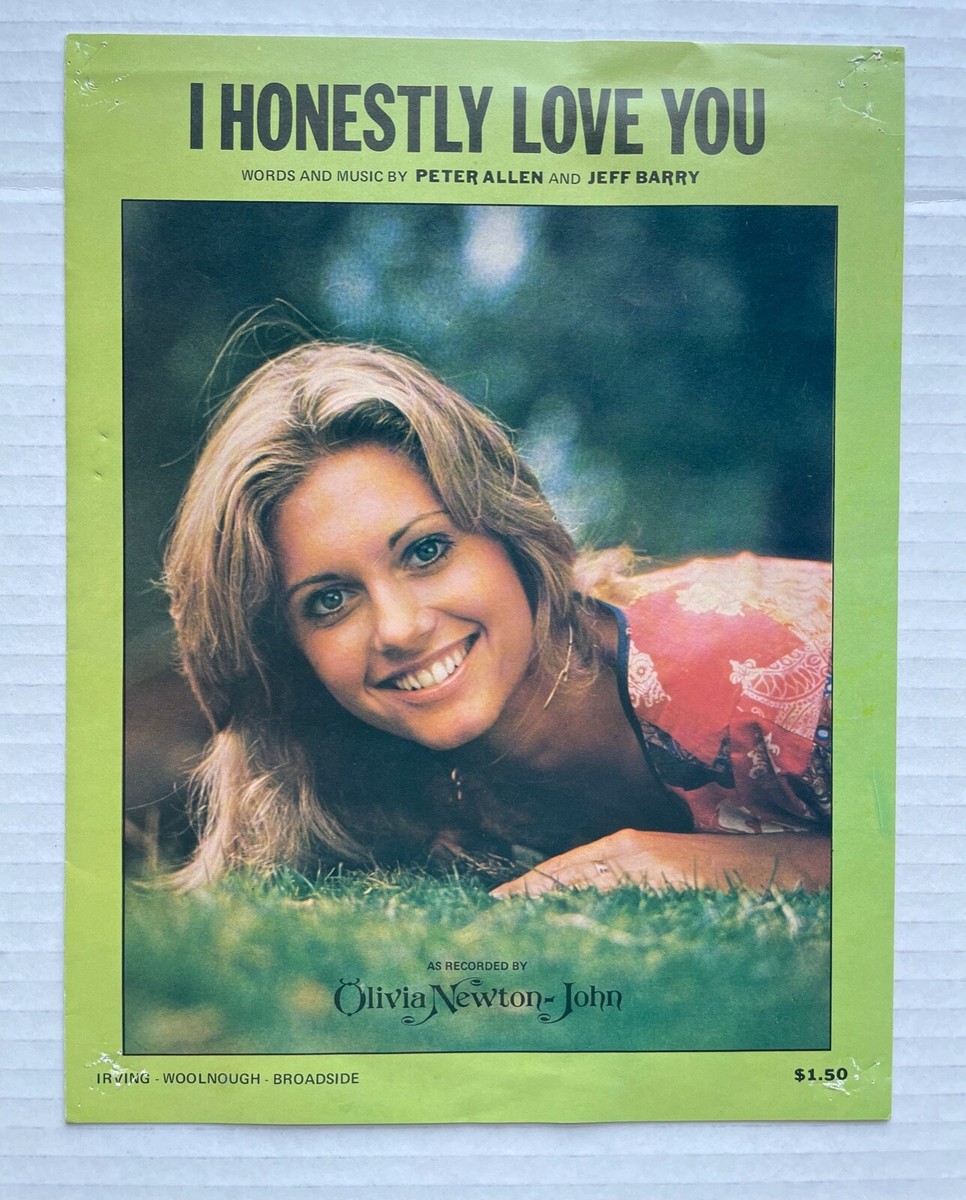 OLIVIA NEWTON-JOHN I Honestly Love You 1974 US SHEET MUSIC Peter