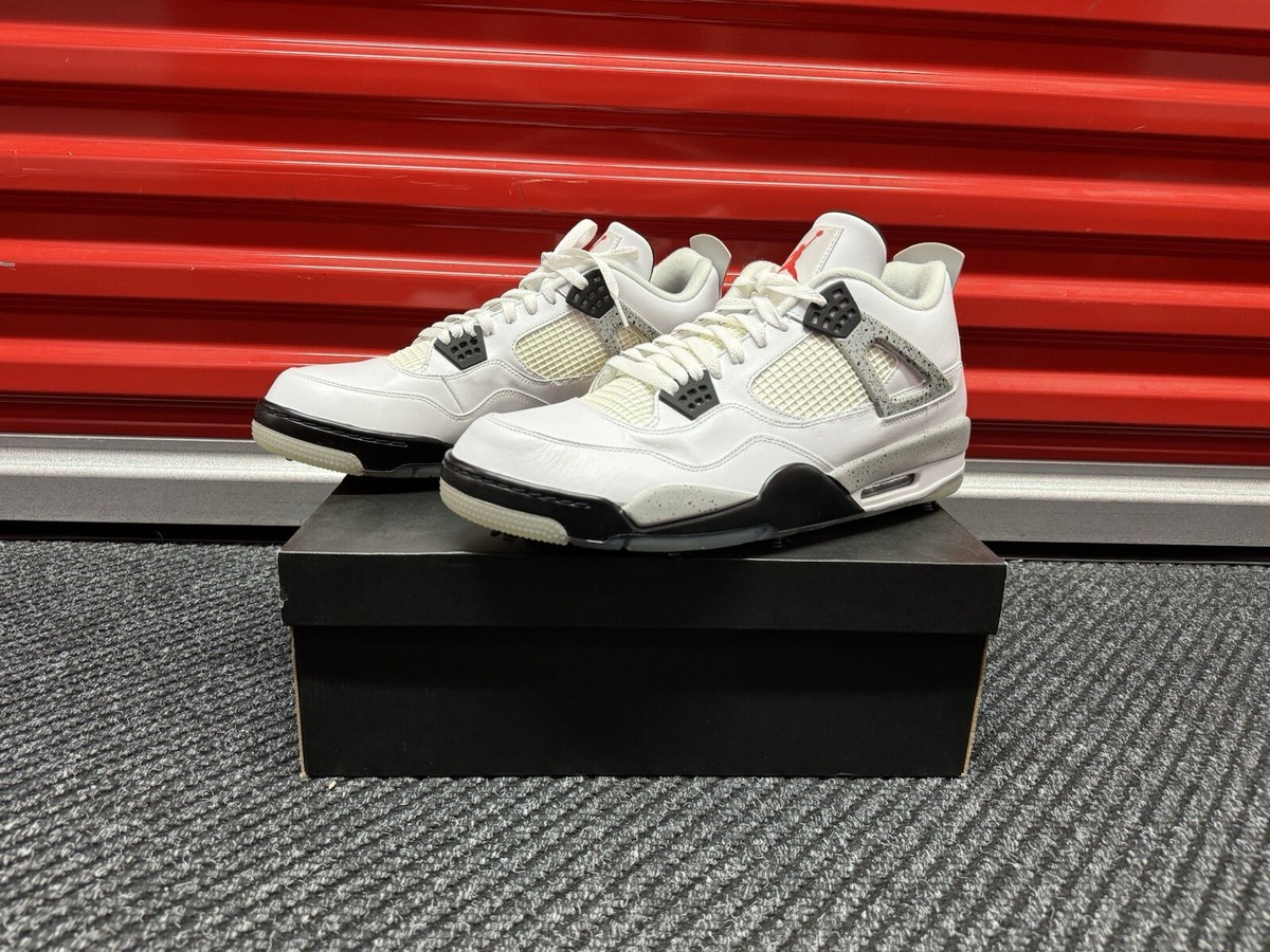 Nike Air Jordan 4 Retro Golf White Cement Men's Size 15 CU9981-100