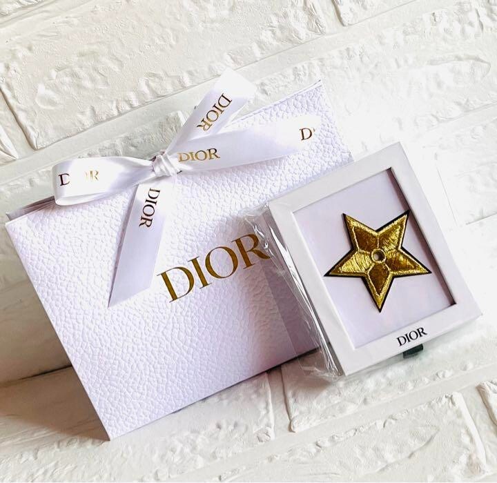 Christian Dior Pin badge Brooch Gold Star CD New Novelty Japan