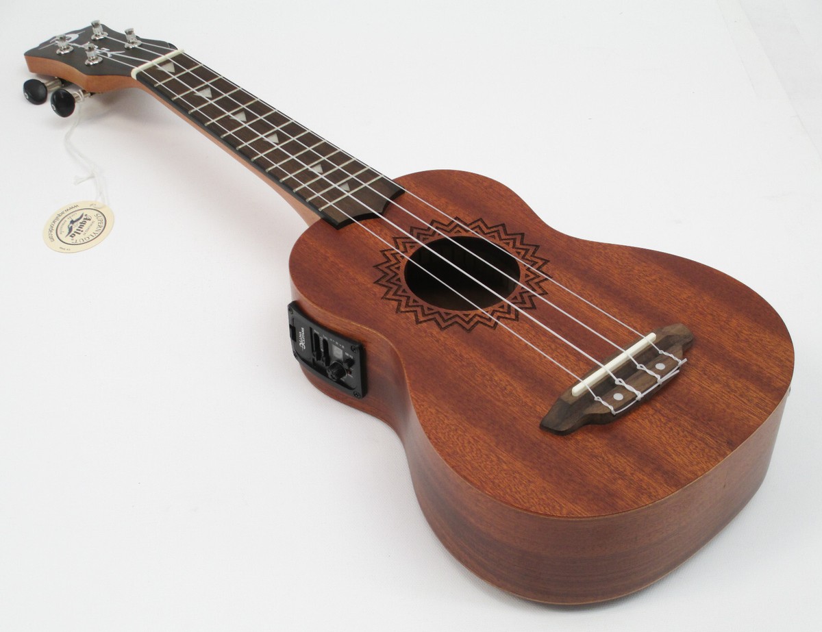 Luna Guitars UKE VMS EL Vintage Mahogany Soprano Ukulele w/ Preamp