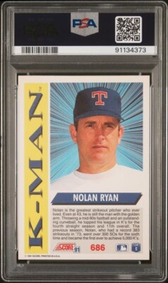 1991 Score - #686 Nolan Ryan PSA 10 GEM MINT | eBay