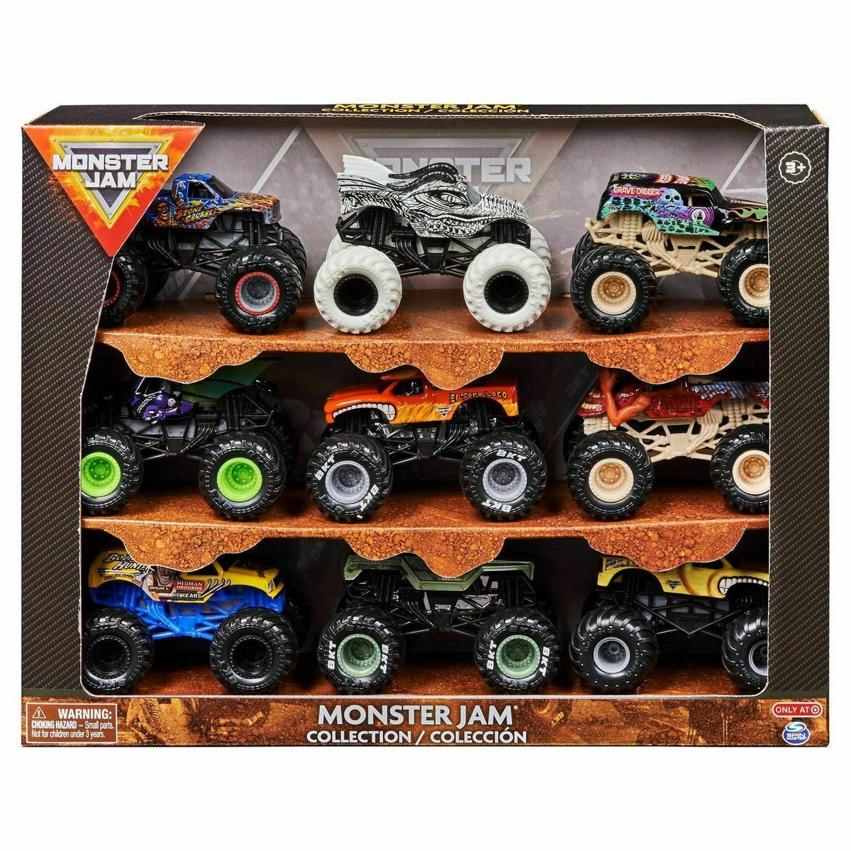 Target MONSTER JAM 9 Truck Collection 1:64 Trucks DRAGONOID GRAVE