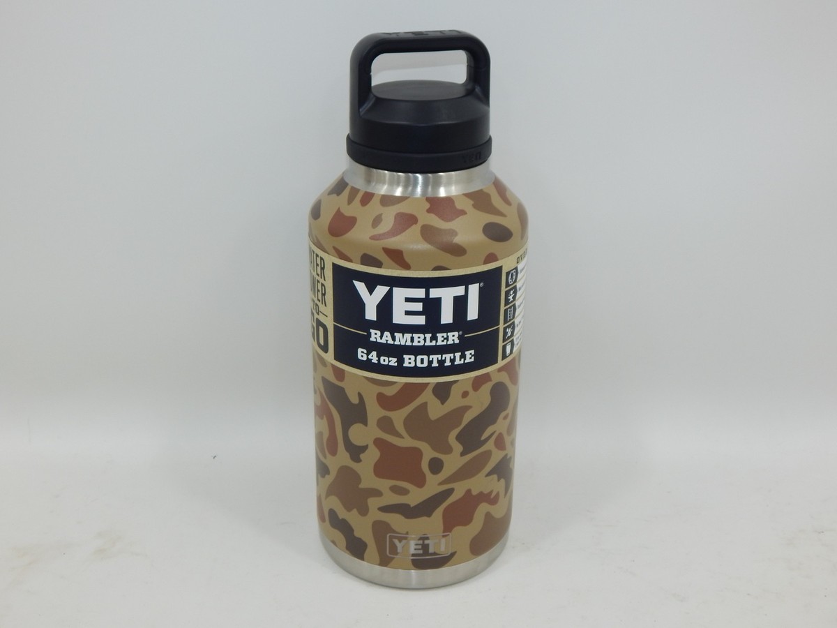 NEW Yeti Rambler 64oz Bottle w/ Chug Cap Wetlands Camo Water 2025
