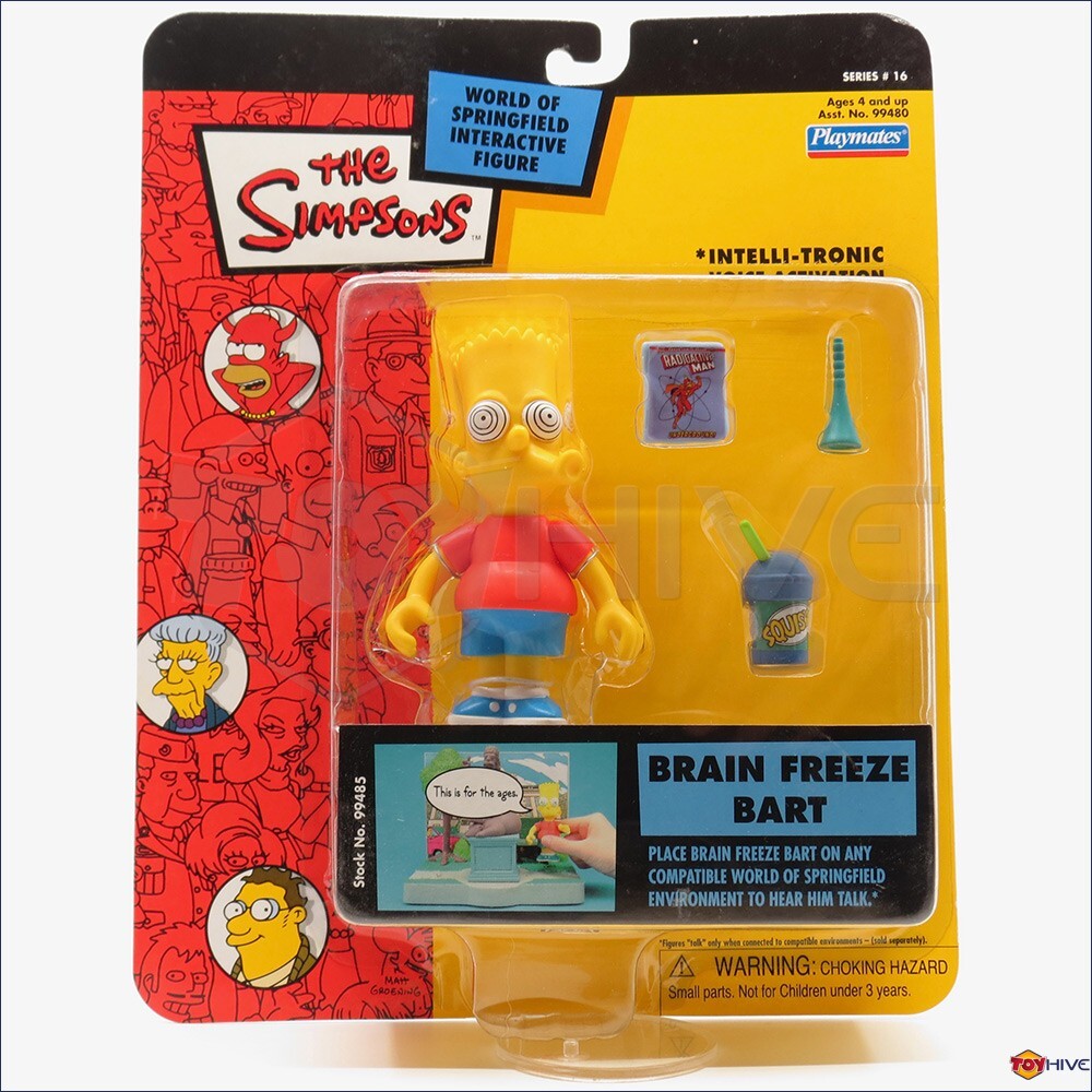 The Simpsons Brain Freeze Bart series 16 Intelli-tronic action