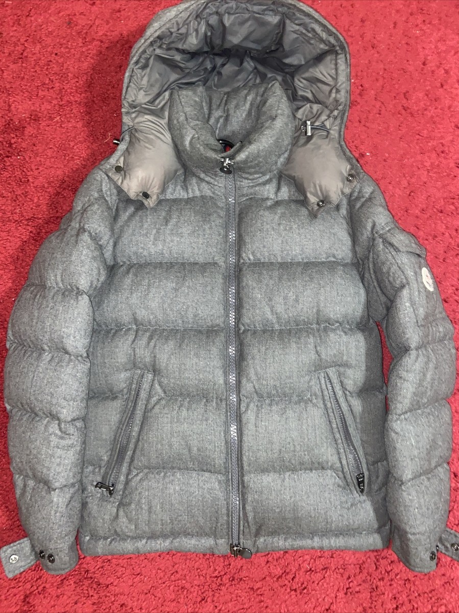 Moncler Montgenevre Giubbotto Wool Puffer Jacket Grey Size 0 | eBay