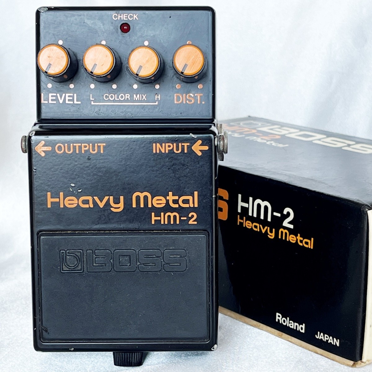 BOSS HM-2 Heavy Metal W/Box 1985 Vintage Guitar Effects Pedal Made