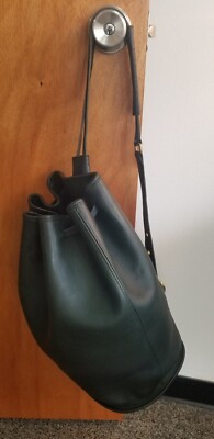 Vintage COACH #9929 Bottle Green Leather 