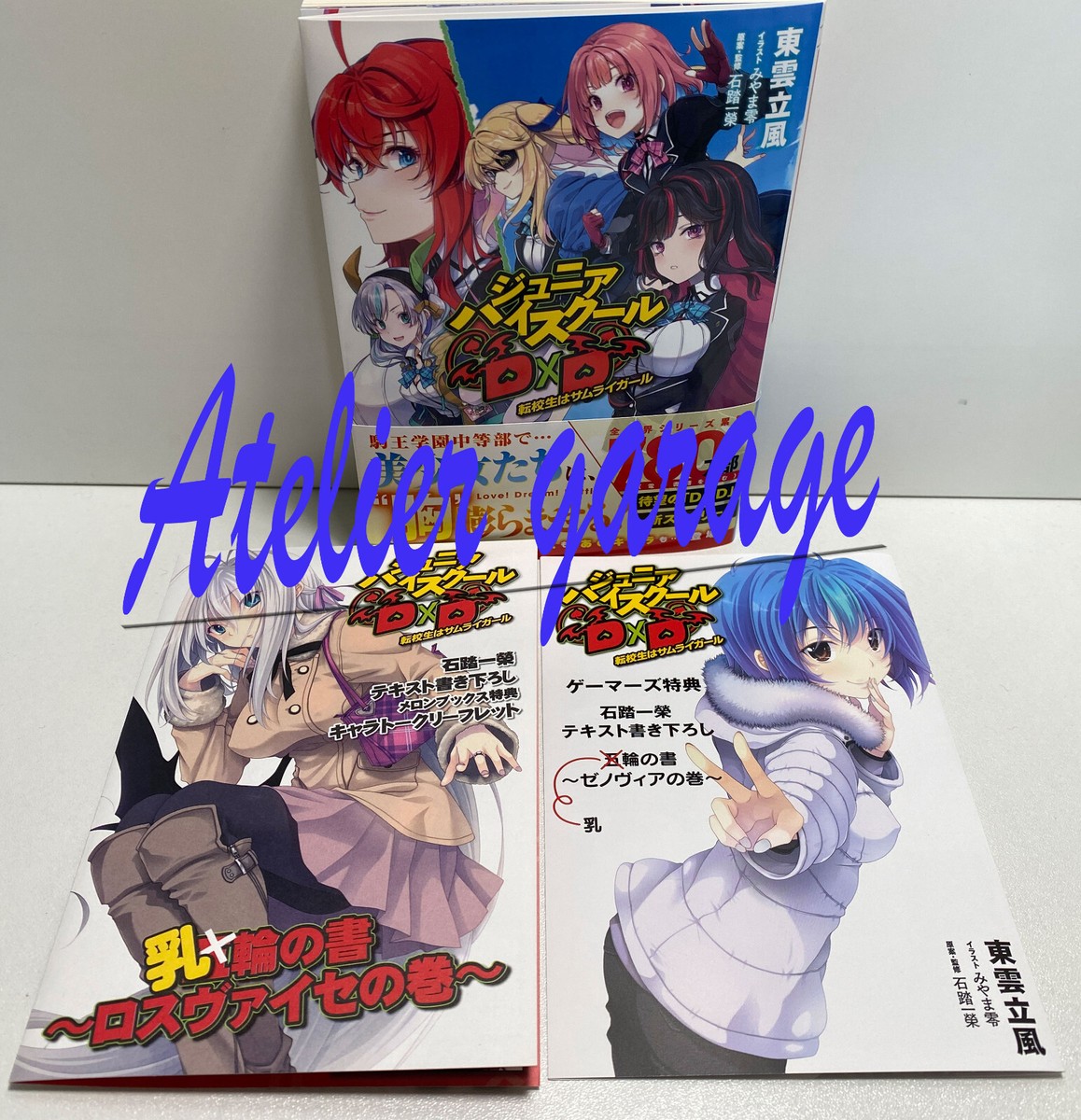 New Junior High School DxD Vol.1+Extra leaflet Xen&Ross 3 Set