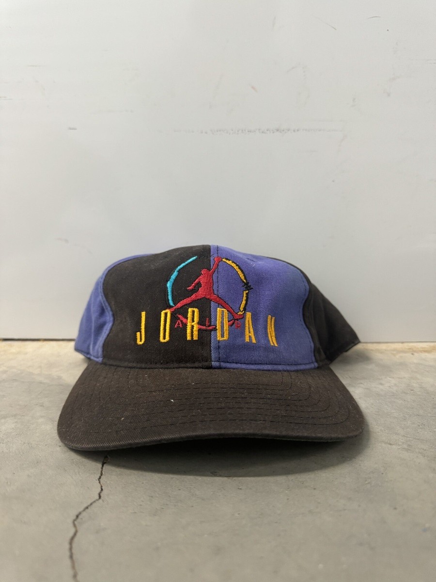 Nike Air Jordan color block aqua 8 jumpman snapback hat vintage