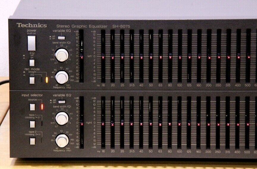Technics SH-8075 Stereo Graphic Equalizer Audio AC100V Black
