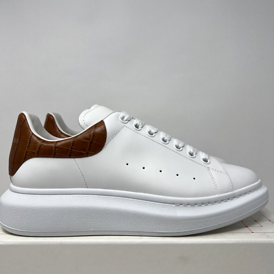 Alexander McQueen Men's Croc Tab Sneakers Size 11 US / 44 EU White
