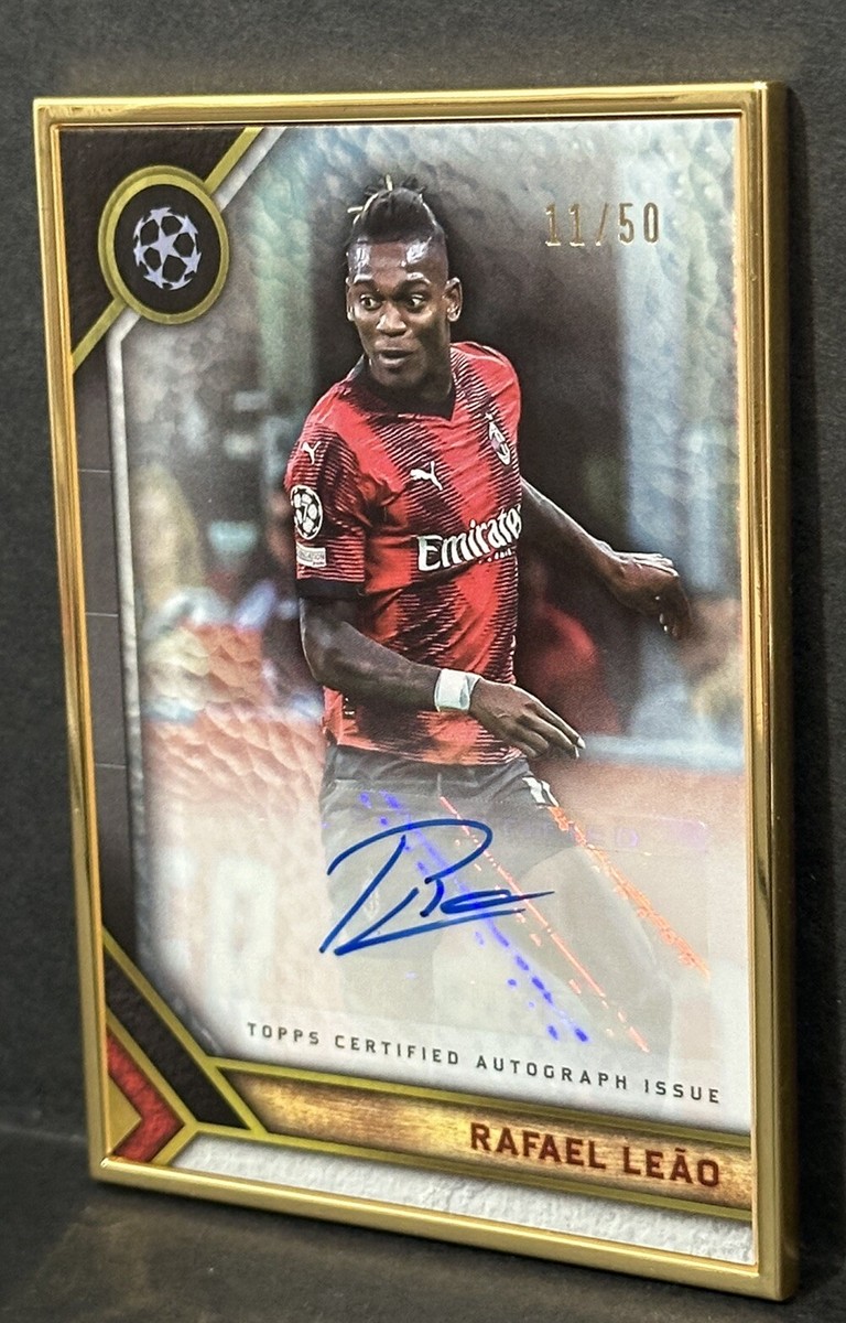 2023-24 Topps Museum Collection AC Milan Rafael Leao Auto Gold