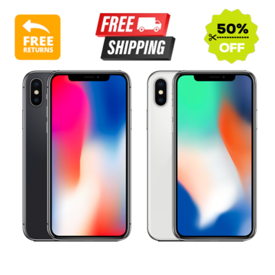 Apple iPhone X 64GB/256GB Unlocked - Space Gray/Silver - Fair