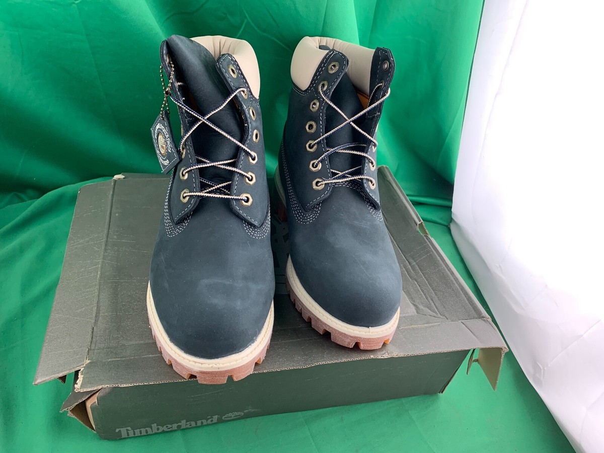 TIMBERLAND PREMIUM 6 INCH WATERPROOF BLUE / WHITE BOOTS #27054