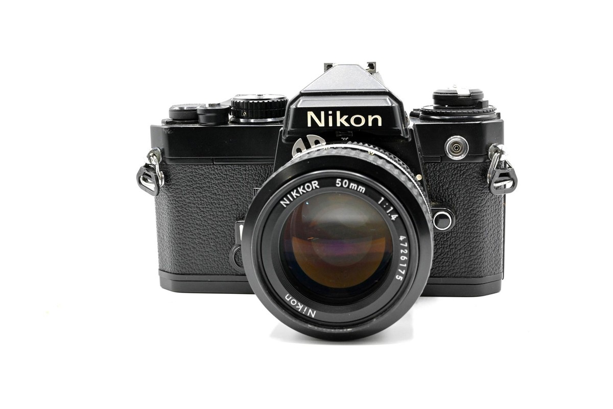 Nikon FE Manual Camera in Chrome or Black w/ optional 50mm 1.8 or