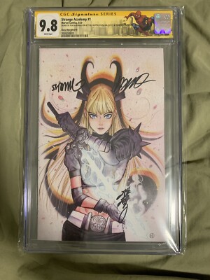 🗝️Strange Academy #1 NM Virgin B CGC 9.8 Peach Momoko Signed 3X