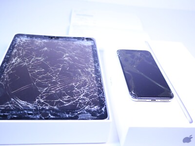 Apple iPhone X Silver - iPad Air 2 Cracked LCD - Has Power As Is