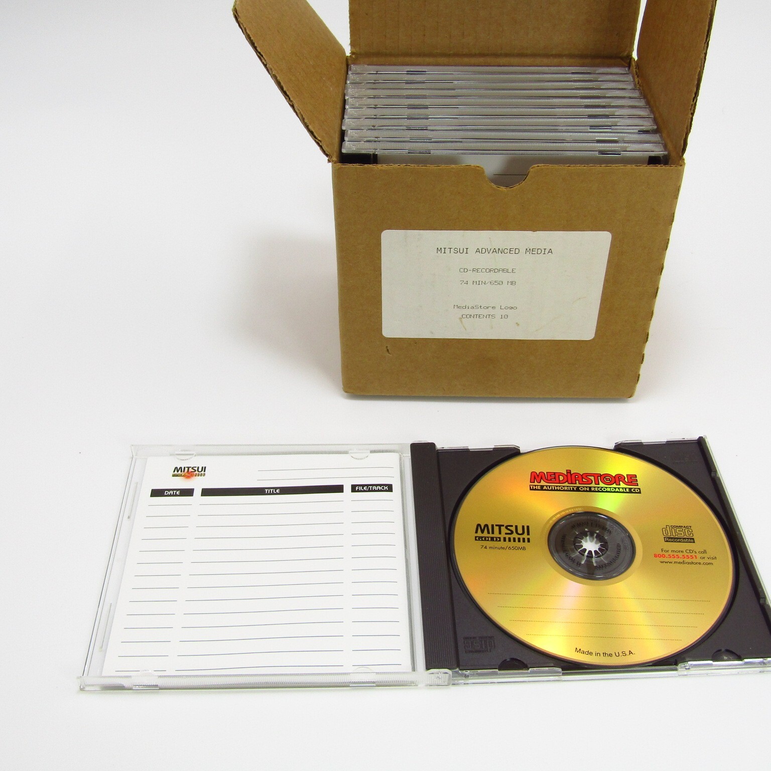 MITSUI 三井東圧化学 MITSUI GOLD CD-R 650MB 74分 (⁠10枚) GOLD