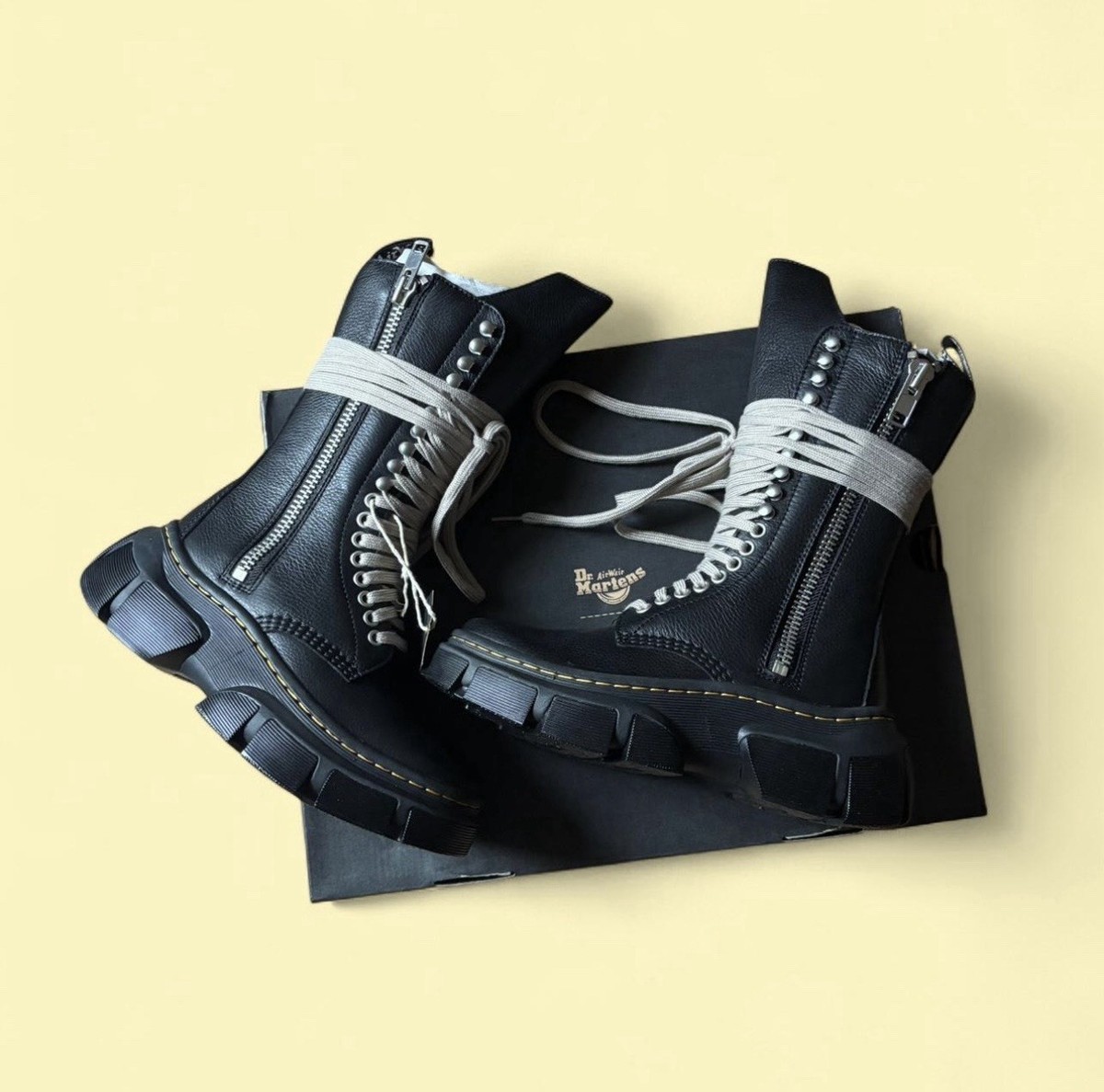 Dr. Martens X Rick Owens DMXL 1918 Calf Length Boots BNIB Women's