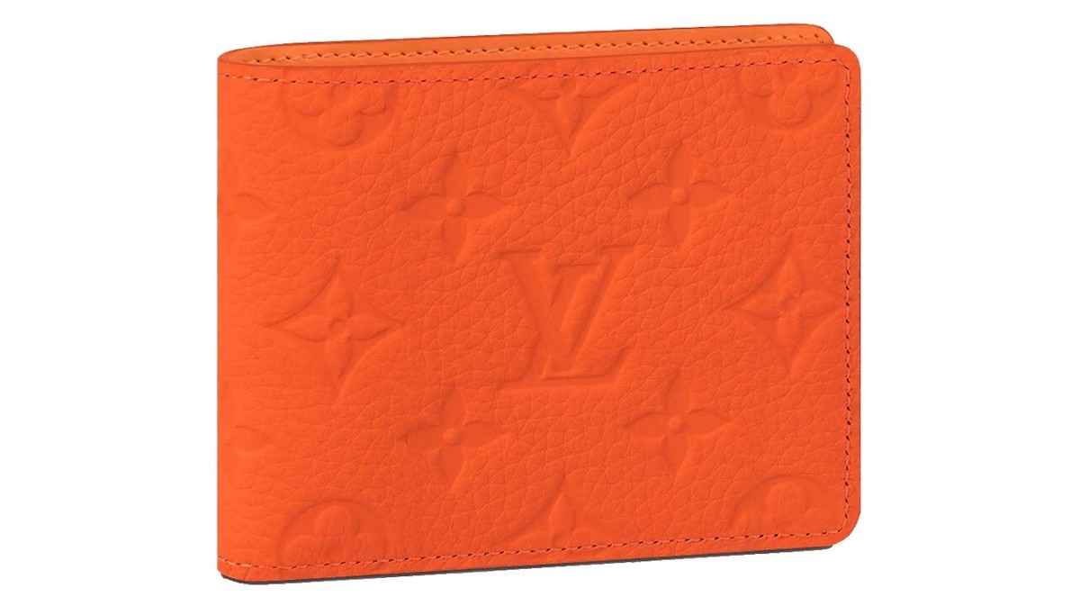Louis Vuitton Orange Taurillon Leather Slender Wallet M81547