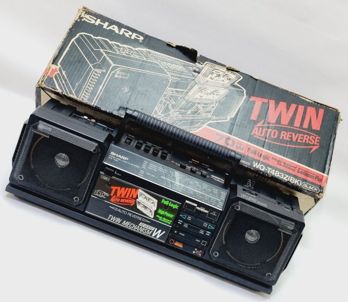 Vintage SHARP WQ-483Z (BK) Boombox 🌈Super RARE🌈 Ghetto-Blaster