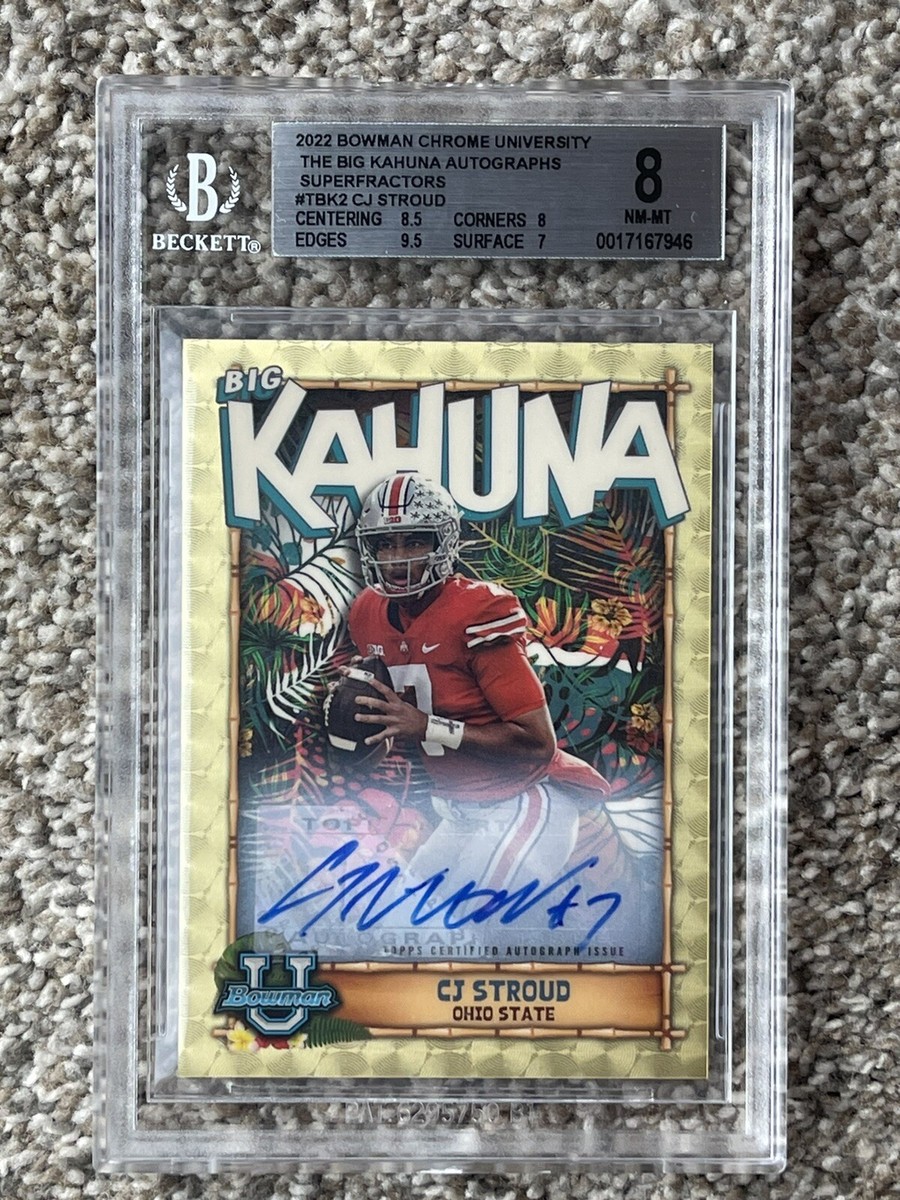 2022 Bowman U CJ Stroud Big Kahuna 1/1 superfractor Auto TEXANS