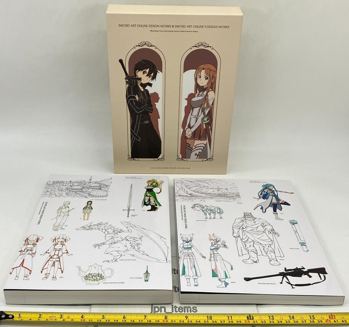 SAO Sword Art Online Design Works 1 & 2 Set Box limited