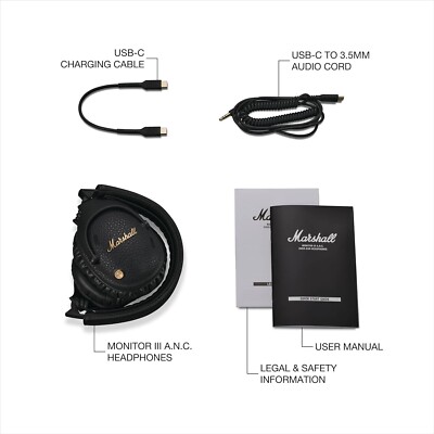 Marshall Monitor III Noise Canceling Over-Ear Bluetooth Headphones