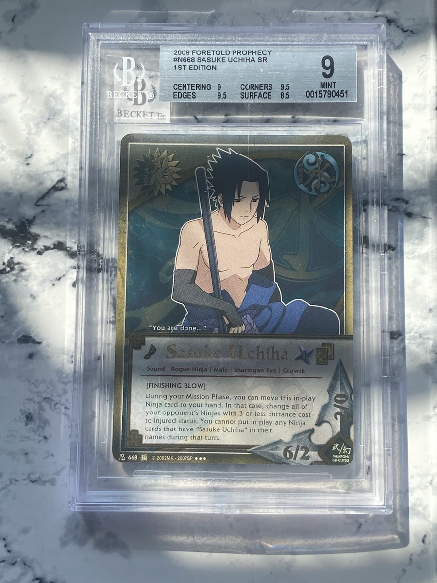 2009 Naruto Sasuke Uchiha N-668 SR 1st Edition Foretold Prophecy