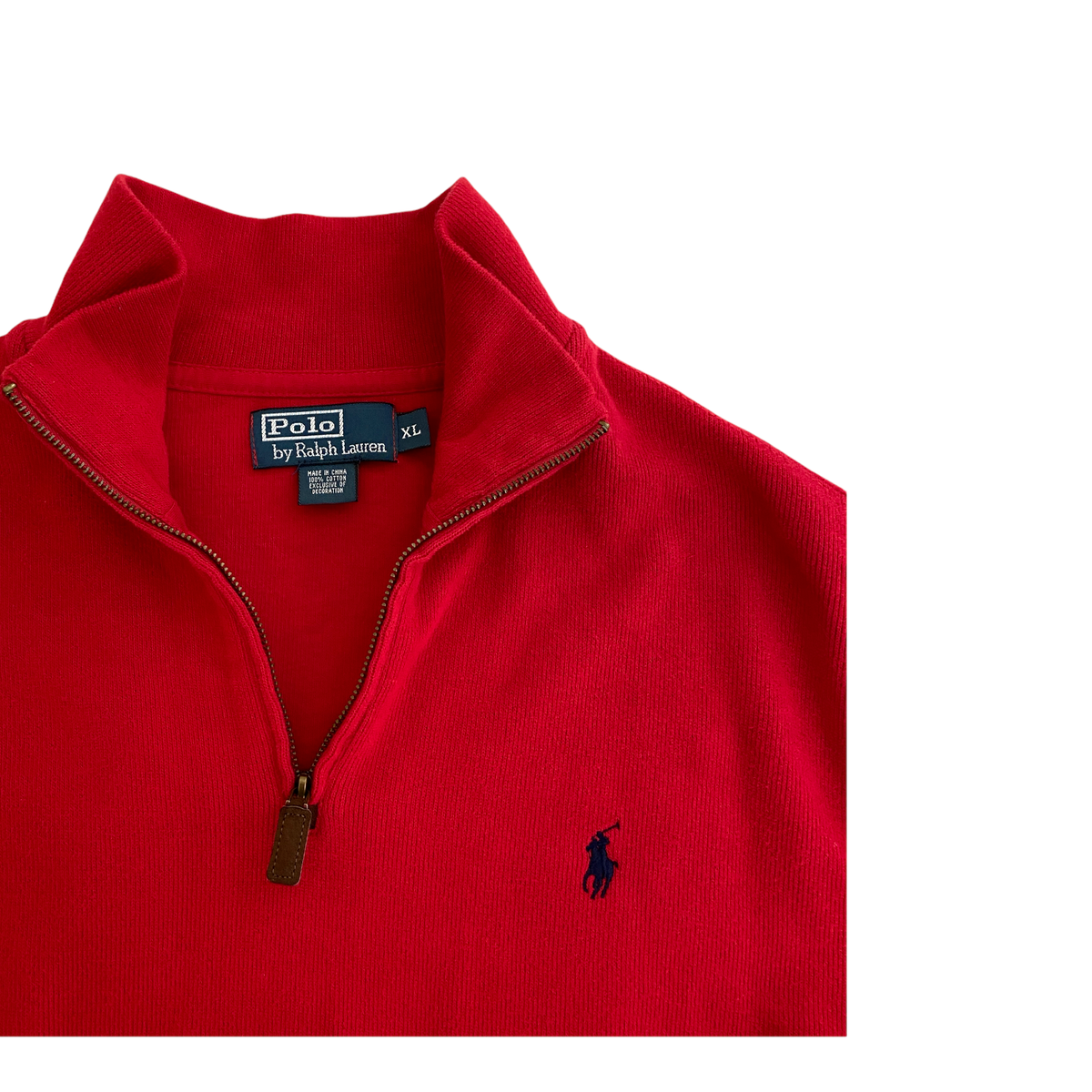 Vintage Polo Ralph Lauren Quarter 1/4 Zip Pullover Sweater Mens XL