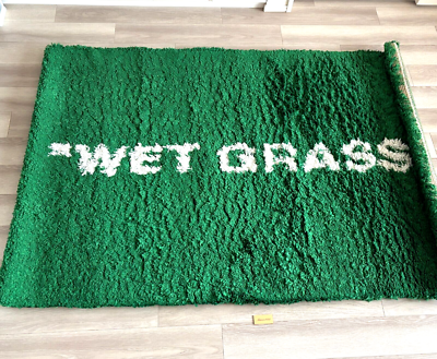 IKEA x VIRGIL ABLOH MARKERAD Wet Grass Rug GREEN×WHITE 133cm x