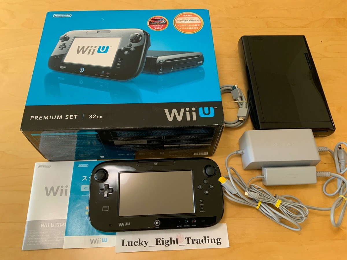 Nintendo Wii U Black Premium 32GB Box Console KURO [BOX] | eBay
