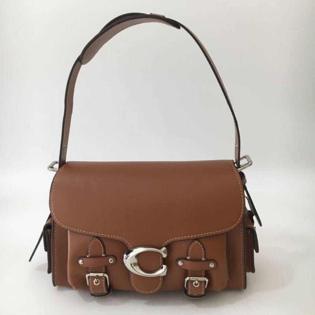 COACH CT721 Cargo Soft Tabby Brown Leather Shoulder Bag Outlet New