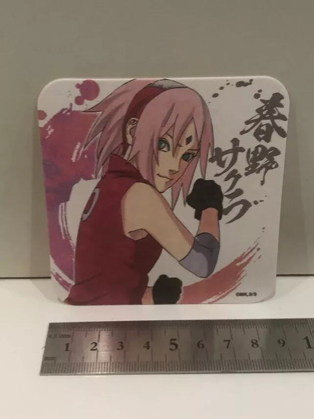 NARUTO Sakura Haruno art coaster 50th Anniversary weekly Shonen